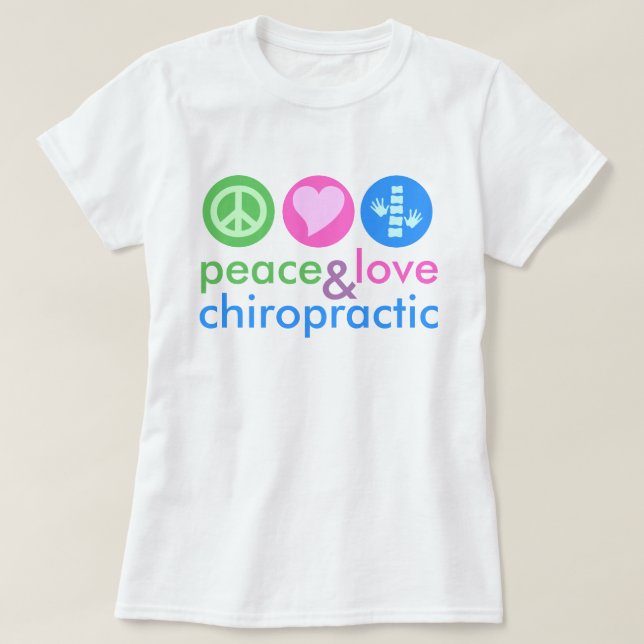 Peace Kärlek & Chiropraktic Anpassningsbar Tie Dye Tröja (Design framsida)