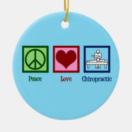 Peace Kärlek Chiropraktic - Cute Chiropractor Julgransprydnad Keramik