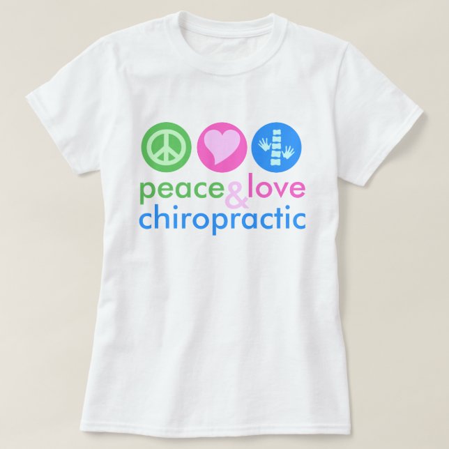 Peace Kärlek & Chiropraktic T-Shirt (Design framsida)
