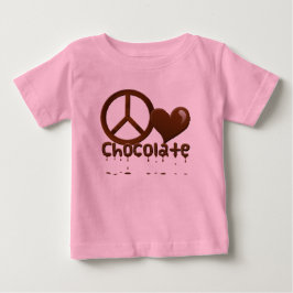 Peace Kärlek Chocolate T-shirt