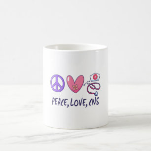 Peace Kärlek CNS Nurse Kaffemugg