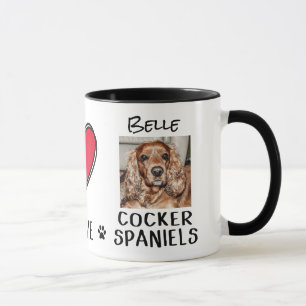 Peace Kärlek Cocker Spaniens Hundälskare Mugg