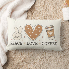 Peace Kärlek Coffee Dekorativ kudde