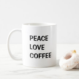 Peace Kärlek Coffee Kaffemugg