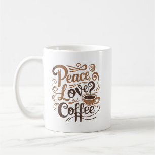 Peace Kärlek Coffee Mugg
