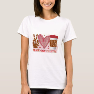 Peace Kärlek Coffee T Shirt