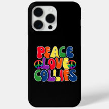 Peace Kärlek Collies Cell Phone Case