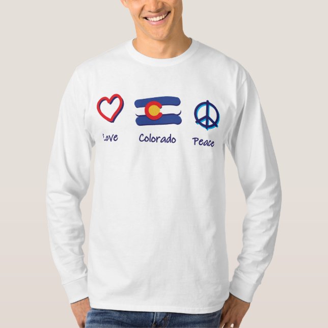 Peace Kärlek Colorado T Shirt (Framsida)