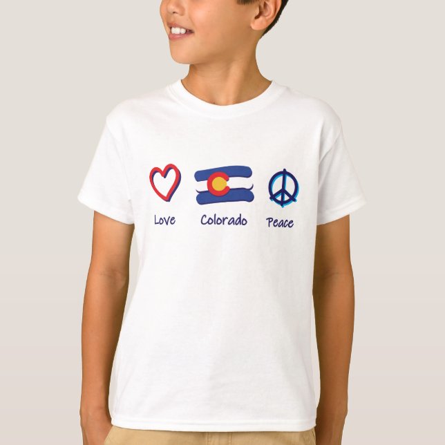 Peace Kärlek Colorado T Shirt (Framsida)