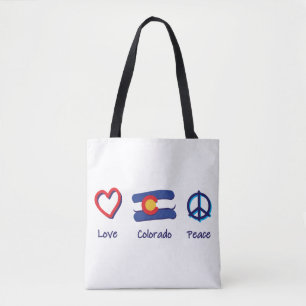 Peace Kärlek Colorado Tygkasse