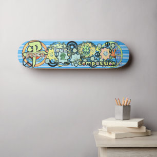 Peace-Kärlek-Compassion-Kanji - - - Skateboard Bräda 20,5 Cm