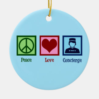 Peace Kärlek Concierge Julgransprydnad Keramik