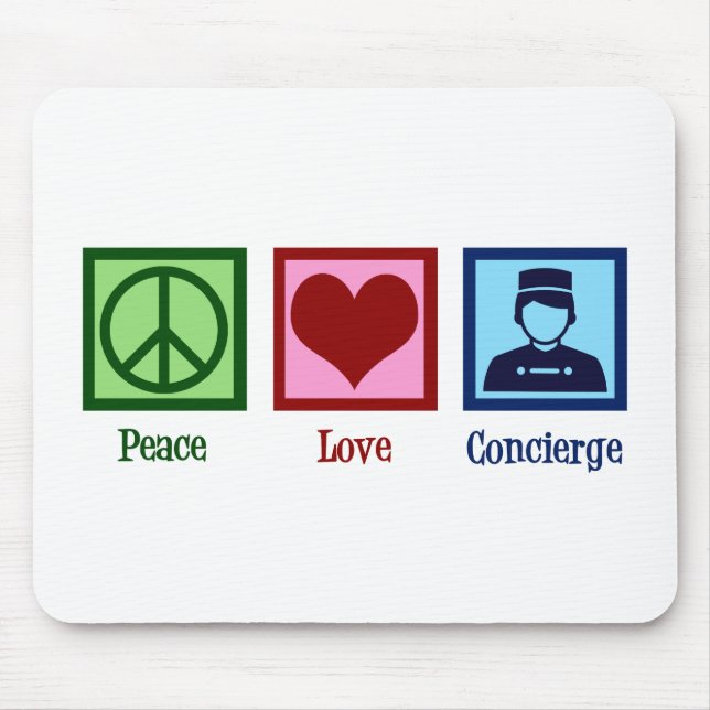 Peace Kärlek Concierge Musmatta (Framsidan)