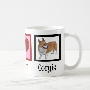 Peace Kärlek Corgi Photograph Kaffemugg
