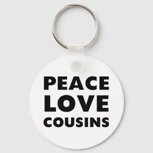 Peace Kärlek Cousins Nyckelring