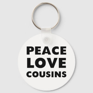 Peace Kärlek Cousins Nyckelring