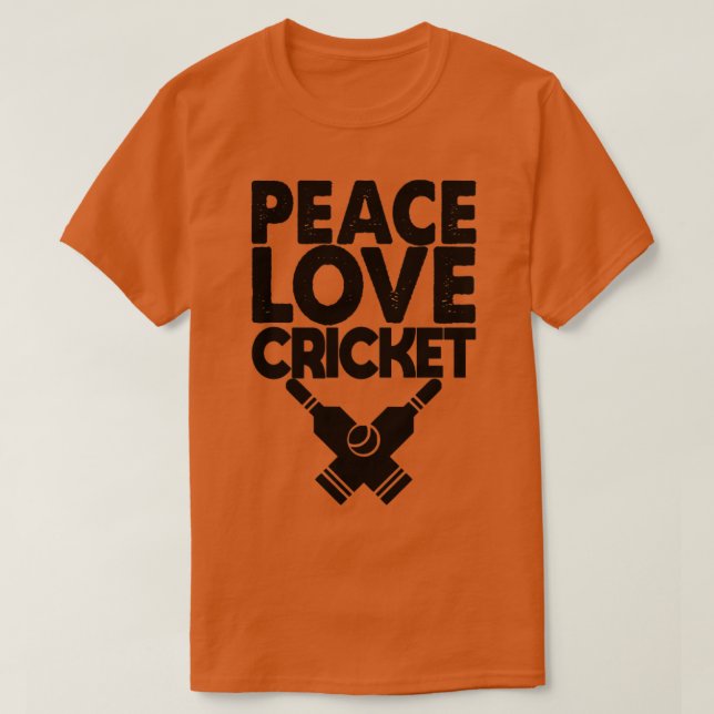 Peace Kärlek Cricket1 T Shirt (Design framsida)