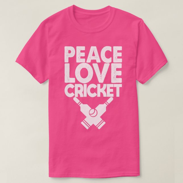 Peace Kärlek Cricket T Shirt (Design framsida)