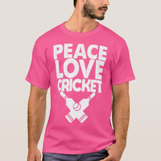 Peace Kärlek Cricket T Shirt