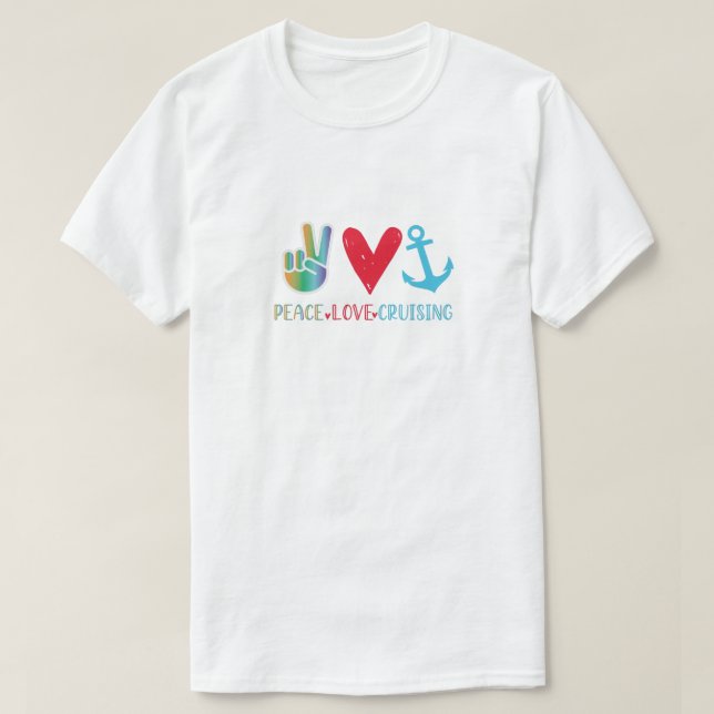 Peace Kärlek Cruise, Cruise Gift Cruise Tee (Design framsida)