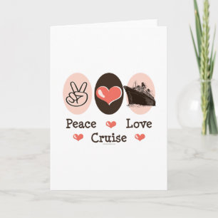 Peace Kärlek Cruise Greeting Card Kort
