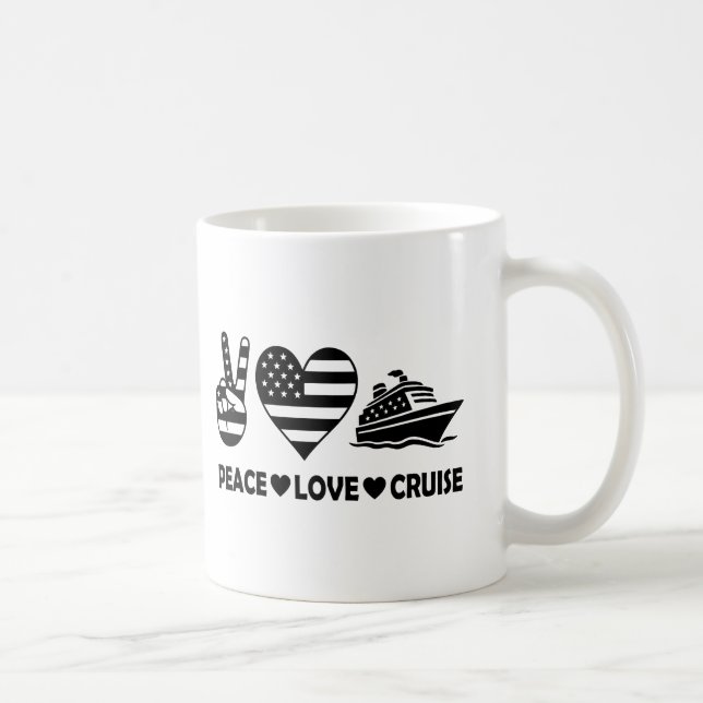 Peace Kärlek Cruise USA Vacation Vibes Kaffemugg (Höger)