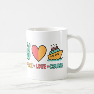 Peace Kärlek Cruise Vacation Kaffemugg