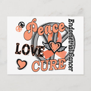 Peace Kärlek Cure 2 Endometrial Cancer Vykort