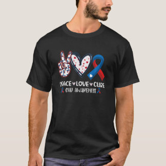 Peace Kärlek Cure CHD Heart Disease Awareness Mana T Shirt