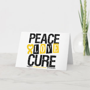 Peace Kärlek Cure Cure för barndomscancer Kort