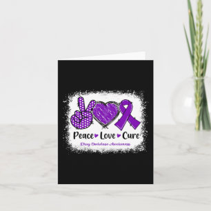 Peace Kärlek Cure Drug Overdose Awareness Lila Rib Kort