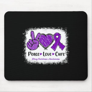 Peace Kärlek Cure Drug Overdose Awareness Lila Rib Musmatta