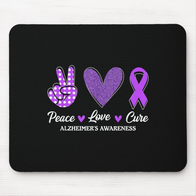 Peace Kärlek Cure Heimers Awareness Musmatta (Framsidan)