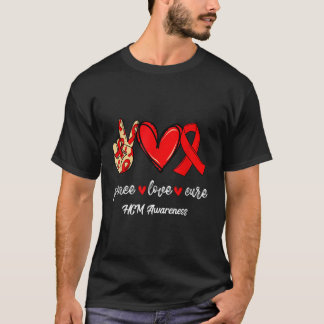 Peace Kärlek Cure Hypertrophic Cardiomyopathy HCM T Shirt