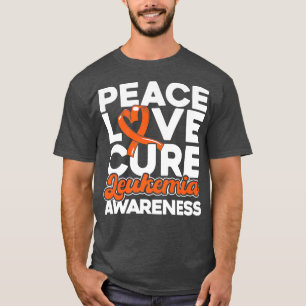 Peace Kärlek Cure Leukemia Awareness 1 1 T Shirt