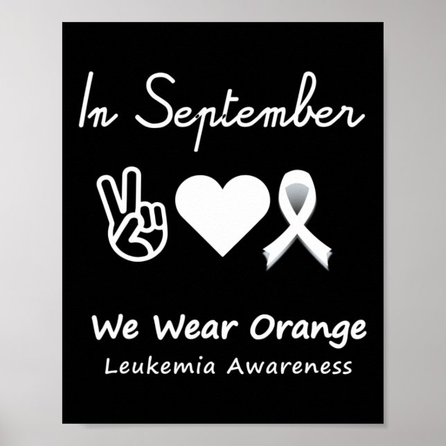 Peace Kärlek Cure Leukemia Awareness Manar Women K Poster (Framsidan)