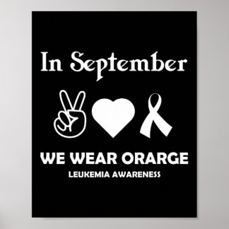 Peace Kärlek Cure Leukemia Awareness Manar Women K Poster