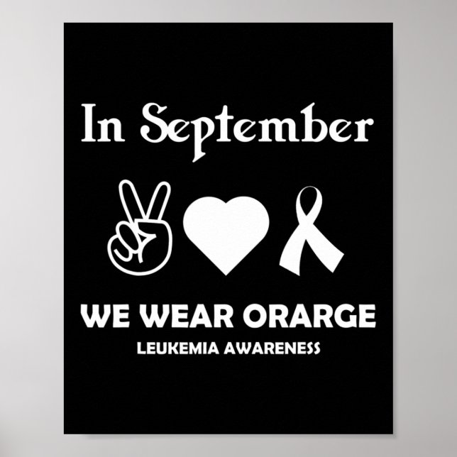 Peace Kärlek Cure Leukemia Awareness Manar Women K Poster (Framsidan)