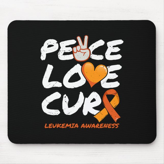 Peace Kärlek Cure - Leukemia Awareness Musmatta (Framsidan)