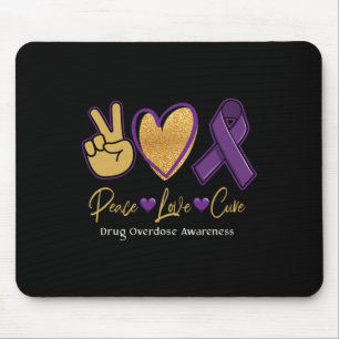Peace Kärlek Cure Lila Drug Overdose Awareness 1 Musmatta