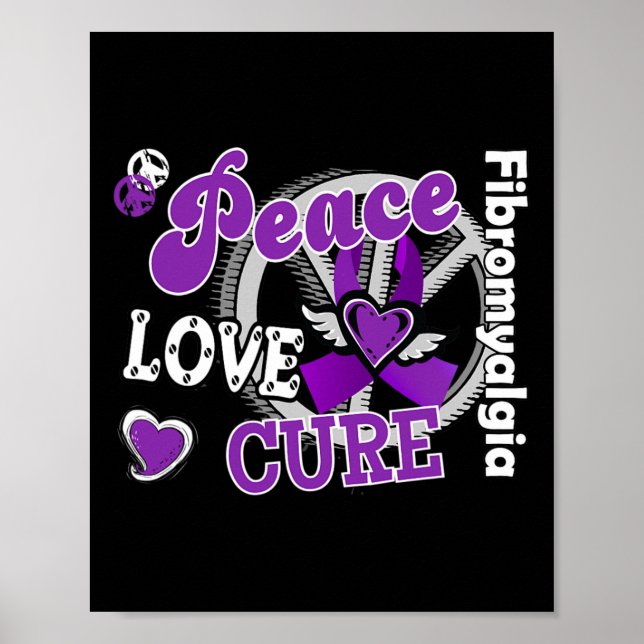 Peace Kärlek Cure Poster (Framsidan)
