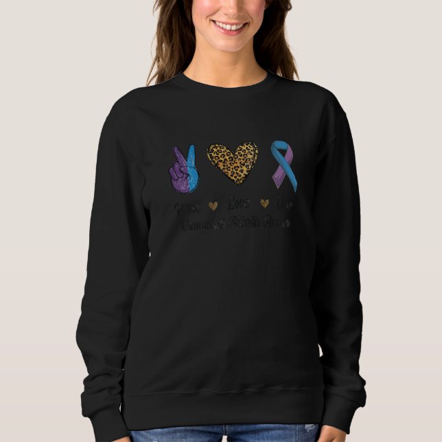 Peace Kärlek Cure Rheumatoid Arthritis Awareness S T Shirt (Framsida)