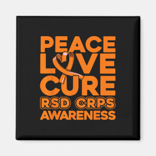 Peace Kärlek Cure RSD Crps Awareness 1 Magnet