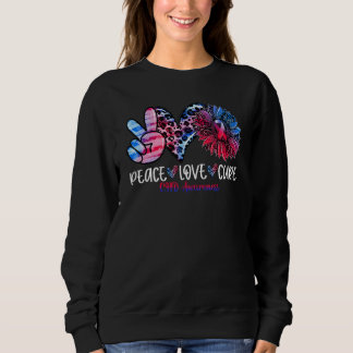 Peace Kärlek Cure Solros Leopard Chd Awareness T Shirt