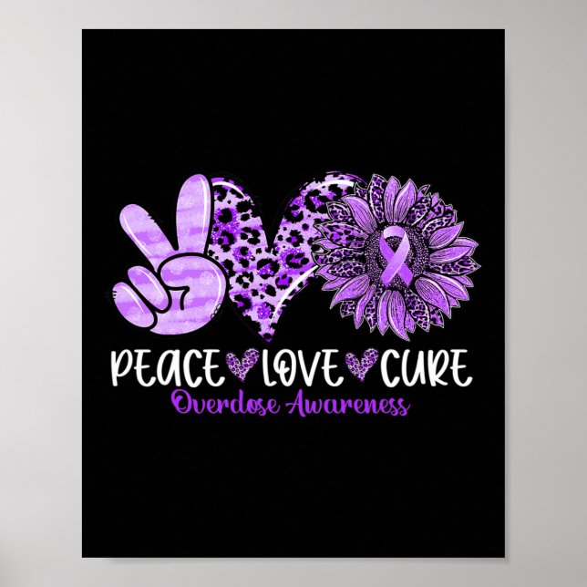 Peace Kärlek Cure Solros Leopard överdosering Awar Poster (Framsidan)