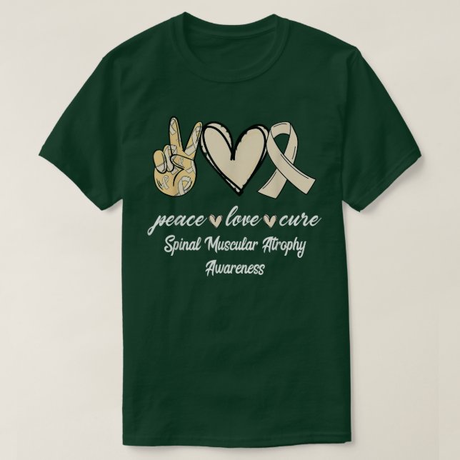 Peace Kärlek Cure Spinal Musinal Atrophy Cream Awa T Shirt (Design framsida)