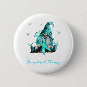 Peace Kärlek Cure Teal AOTA Occupational Knapp