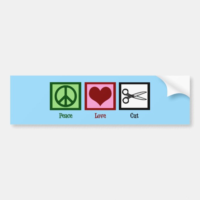Peace Kärlek cut Bildekal (Framsidan)