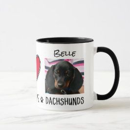 Peace Kärlek Dachshunds Hundägare Mugg