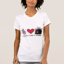 Peace Kärlek Dachshunds Hundälskares T-Shirt